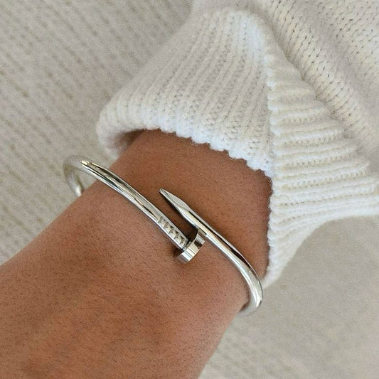 Cartier Nail Bracelet Silver tone